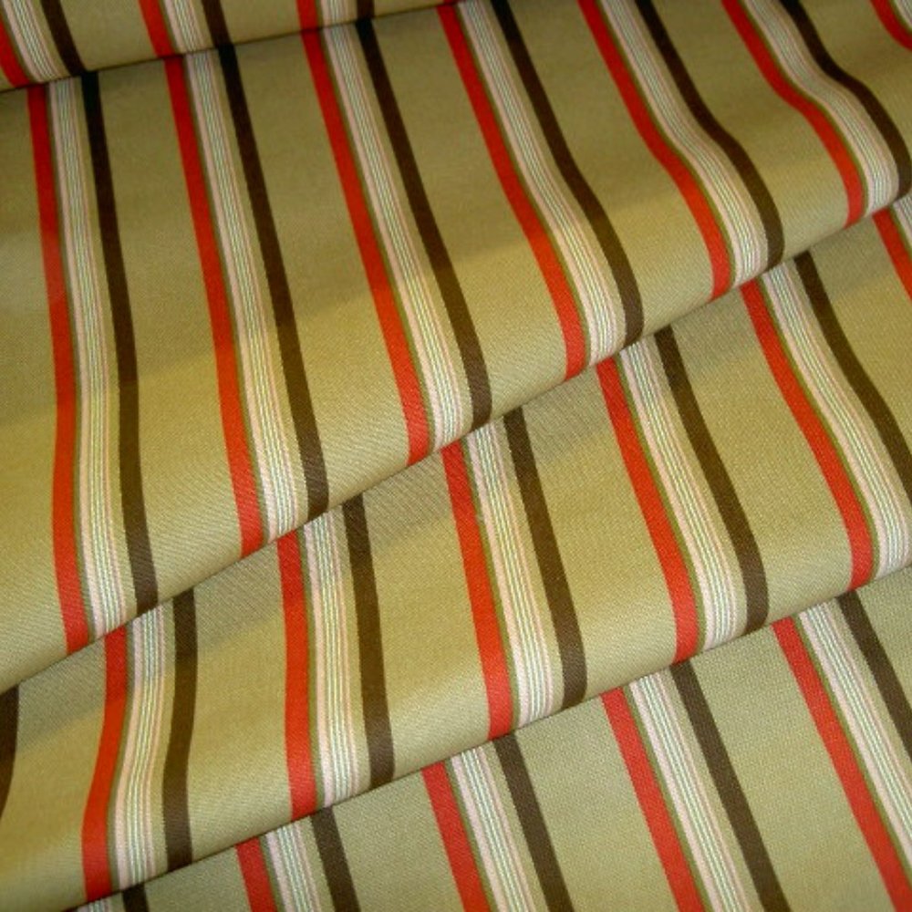 Cotton Astor Stripe Camel Fabric